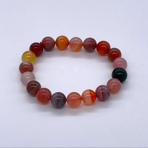 Natural Agate Bead Bracelet